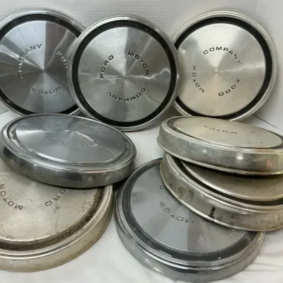 Vintage Ford Hubcaps Lot Of 9
