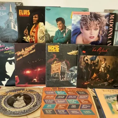 ELVIS- MADONNA- BOB SEGER-ALBUM ASSORTMENT 