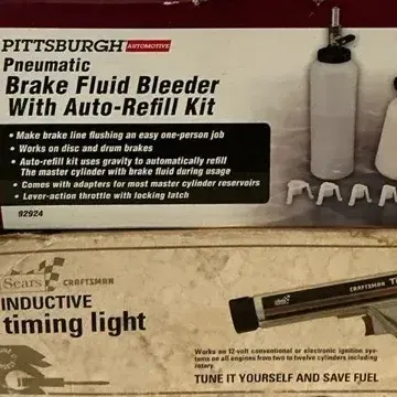 “ PITTSBURG” AUTO PNEUMATIC FLUID BLEEDER - “SEARS”  INDUCTIVE TIMING LIGHT