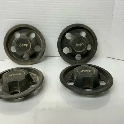 Set Of 4 OEM Black Wheel Center Cap For Jeep Wrangler