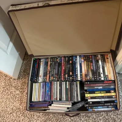 DVDs And CDs With Cloth Case