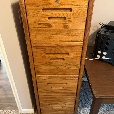 Wooden Filing Cabinet 