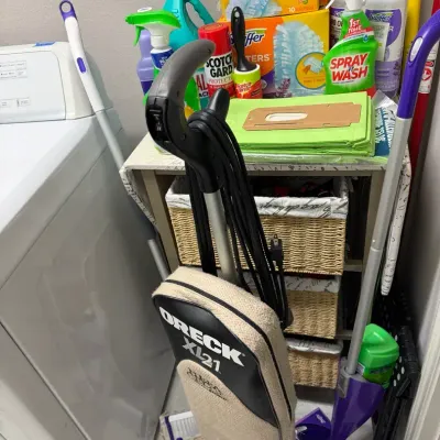 Oreck Xl21 Vacuum, Metal Ironing Board Table And Household Goods