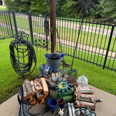 Metal Yard Art, Firewood, Hoses And Other Outdoor Items