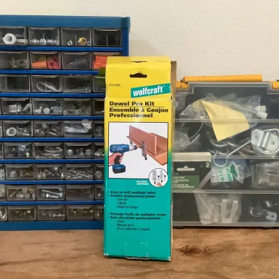 Storage Containers With Nuts, Bolts & More/ Wolfcraft Dowel Pro Kit