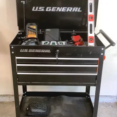 U.S. General Rollaway Tool Cart w/ Contents 