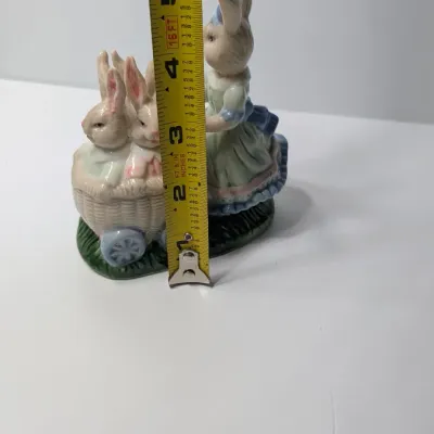 Sale Photo Thumbnail #132: Usually crafted from glazed ceramic or porcelain, these hand-painted, pastel Easter collectibles