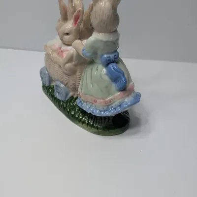 Sale Photo Thumbnail #129: Usually crafted from glazed ceramic or porcelain, these hand-painted, pastel Easter collectibles