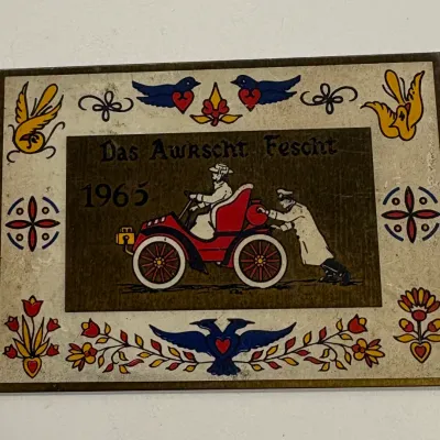 brass car show dash ticket 