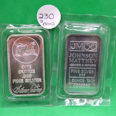 2 1 TOZ Silver Bars