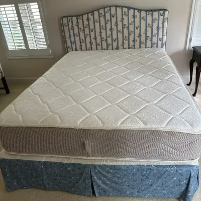 Queen Bed With Upholstered Headboard 