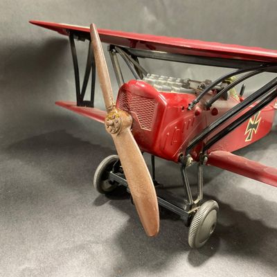 -82- COLLECTIBLE | 1950’s WW1 Red Baron Fokker D-7 Plane