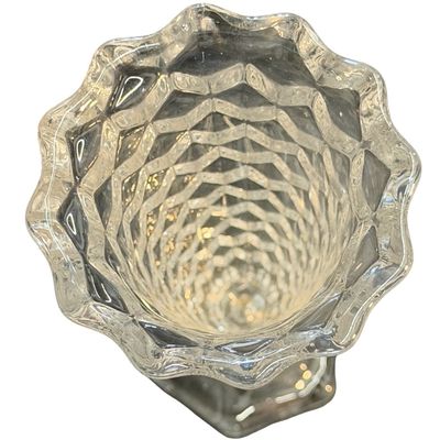 Vintage Fostoria American Footed Clear Pressed Glass Bud Vase