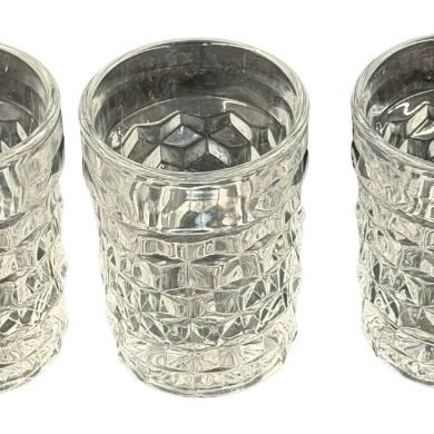 Vintage Fostoria American Clear Glass Footed Juice Glasses - Lot of 4