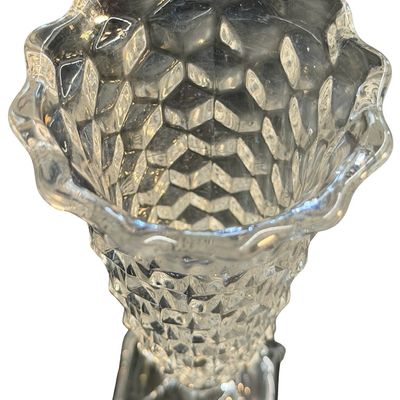 Vintage Fostoria American Footed Clear Pressed Glass Bud Vase