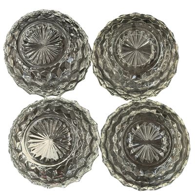 Vintage Fostoria American Flared Cupped Bowls- Lot of 4