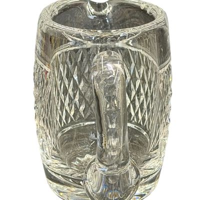 Vintage Waterford Crystal Small Cut-Glass Cream Pitcher featuring a Classic Diamond-Cut Pattern