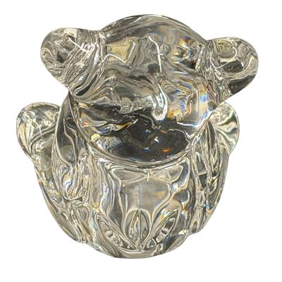 Vintage Waterford Clear Crystal Teddy Bear Figurine Sitting