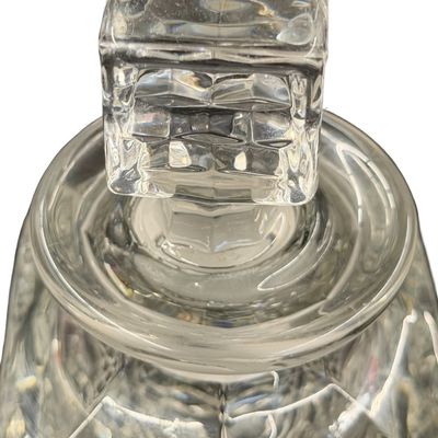 Fostoria Clear Glass Cordial Bottle with 4 Shot Glasses