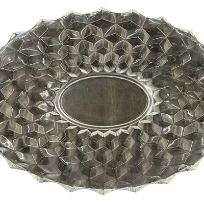 Fostoria Clear Glass Oval Torte Serving Platter
