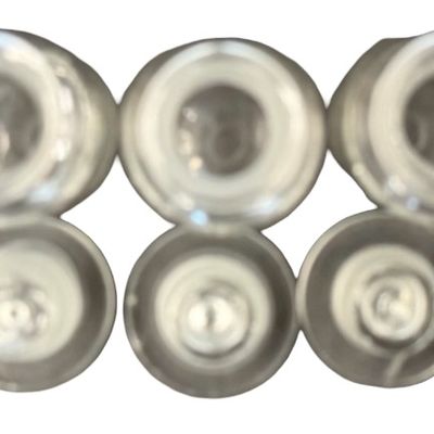 Set of Clear Glass Apothecary Jars with Matching Ground-Glass Stoppers
