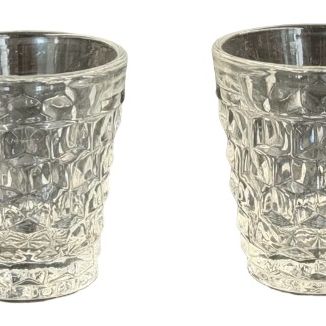Vintage Fostoria American Clear Glass Shot Whiskey Glasses | Lot of 4