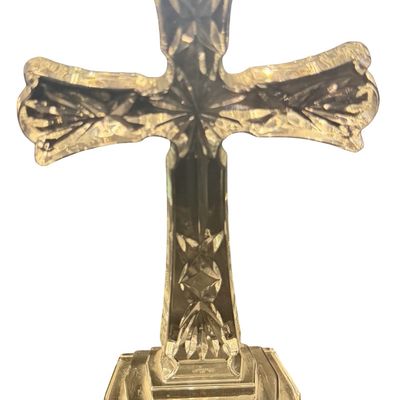 Vintage Waterford 8" Standing Crystal Cross