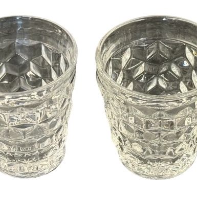 Vintage Fostoria Clear Pressed Straight-Sided Juice or Cocktail Tumblers - Lot of 4