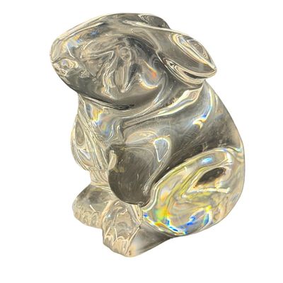 Vintage Baccarat Crystal Bunny Rabbit Figurine
