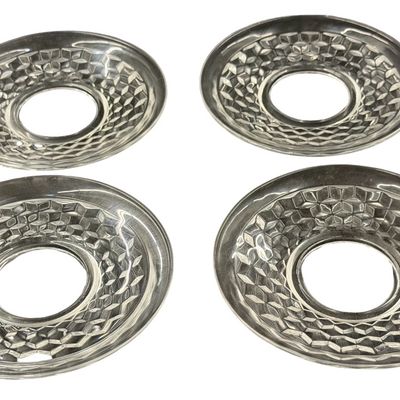 Vintage Fostoria American Clear Glass Saucers | Lot of 4