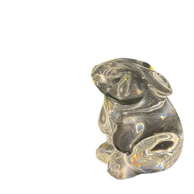 Vintage Baccarat Crystal Bunny Rabbit Figurine