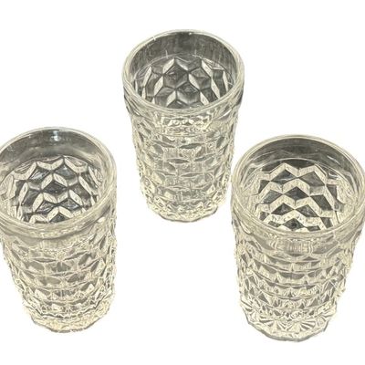 Vintage Fostoria American Clear Flat Juice Glass Tumblers - Lot of 5