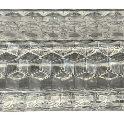 Vintage Fostoria American Clear Glass Oblong Covered Butter Dish