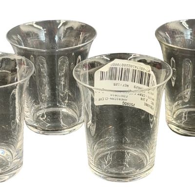 Vintage Fostoria American Clear Glass | Crab Insert Glass - Lot of 6