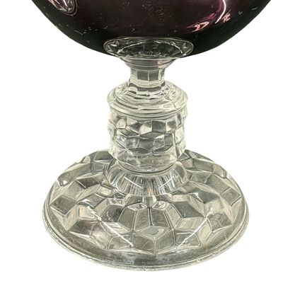 Vintage Fostoria "Lady Amethyst Purple" Clear Champagne Coupe/Sherbet Glass - Lot of 3