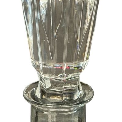Vintage Tall Crystal Hand Cut Heavy Full Lead Decanter