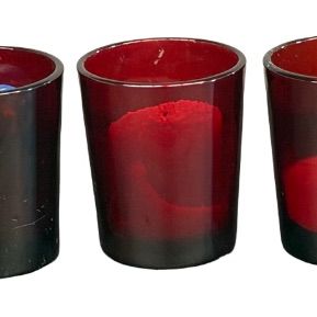 Mix Lot of Anchor Hocking's Vintage Royal Ruby Red Glass - Lot of 7 Candle Holders