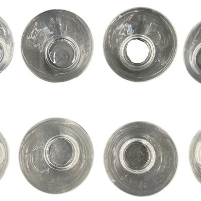Vintage Clear Glass Footed Dessert Bowls - Lot of 8
