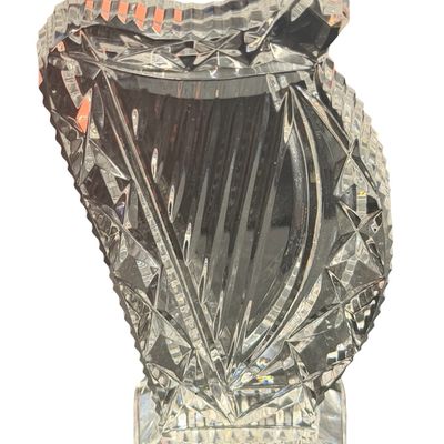 Vintage Waterford Crystal Cut-Irish Harp Paperweight