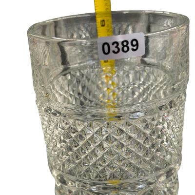 Vintage Anchor Hocking Wexford Clear Pressed Glass Tumblers and Wine Glass Lot of 6