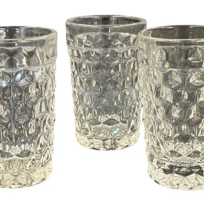 Vintage Fostoria American Clear Flat Juice Glass Tumblers - Lot of 5