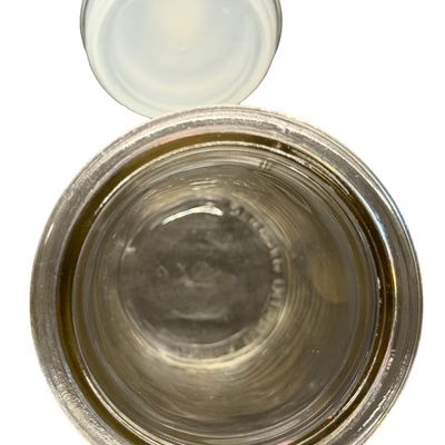 Vintage "Ann's House of Nuts" Clear Glass Cylindrical Apothecary or Storage Jar with Lid