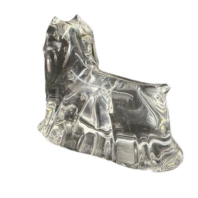Vintage Baccarat Crystal Yorkshire Terrier Figurine