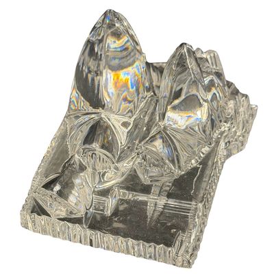 Vintage Waterford Sydney Opera House Clear Lead Crystal Paperweight or Sculpture