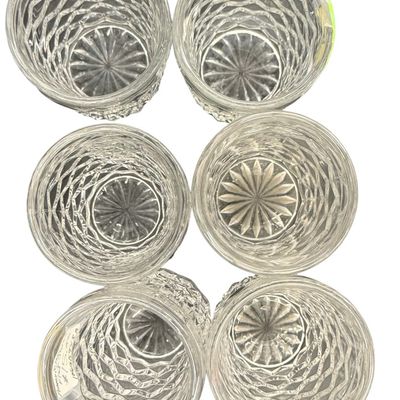 Vintage Fostoria American Clear Flat Juice Glass Tumblers - Lot of 6