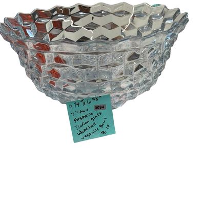 Vintage Indian Whitehall Colony Clear Pressed Glass Bowl
