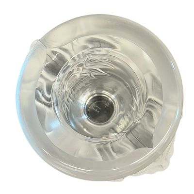 **SIGNED** Vintage Lalique France Frosted Crystal Lion Head Cigarette Holder