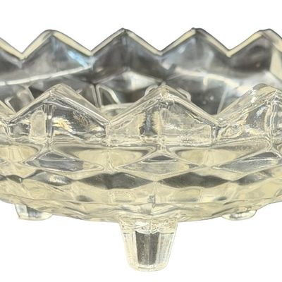 Fostoria Three Footed Glass Basket