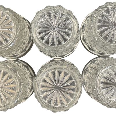 Vintage Fostoria American Clear Flat Juice Glass Tumblers - Lot of 6