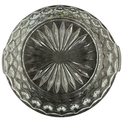 Vintage Fostoria American Clear Pressed Covered Lemon Dish with Lid